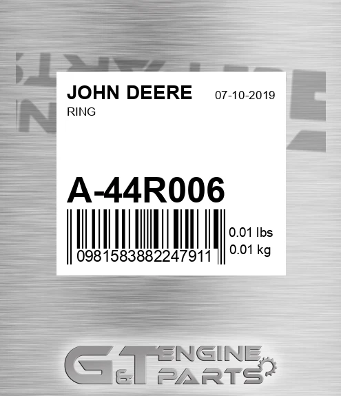 A-44R006 Ring for JOHN DEERE