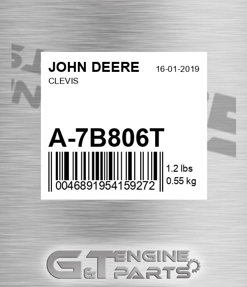 A-7B806T Clevis for JOHN DEERE