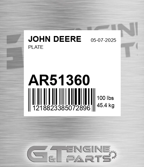 AR51360 Plate for JOHN DEERE