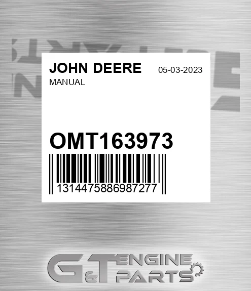 OMT163973 Manual for JOHN DEERE