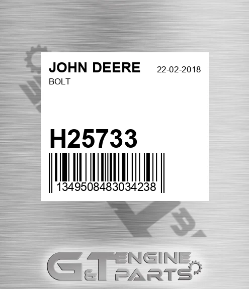 H25733 Bolt
