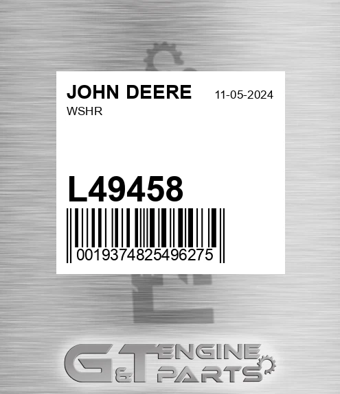 L49458 Wshr for JOHN DEERE