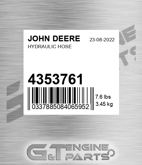 4353761 Hydraulic Hose for JOHN DEERE