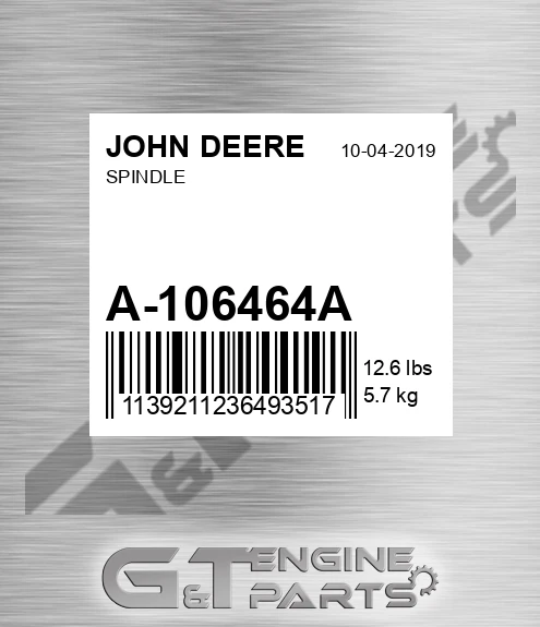 A-106464A Spindle for JOHN DEERE