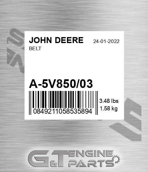 A-5V850/03 Belt for JOHN DEERE