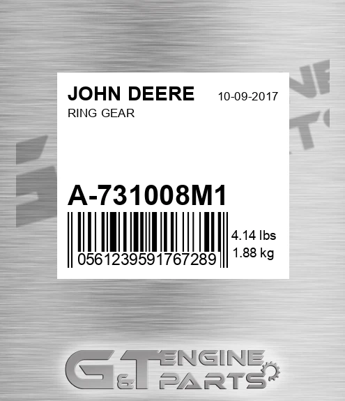 A-731008M1 Ring Gear for JOHN DEERE