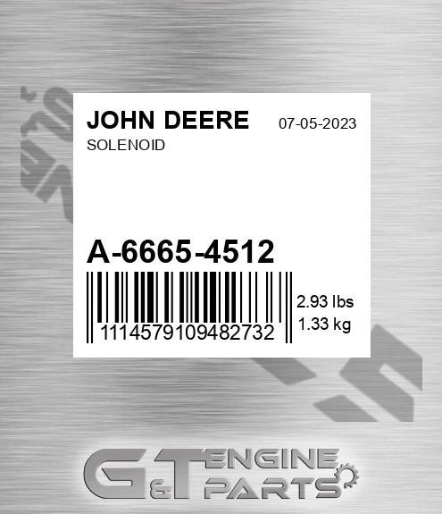 A-6665-4512 Solenoid for JOHN DEERE