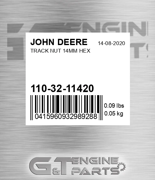 110-32-11420 Track Nut 14mm Hex