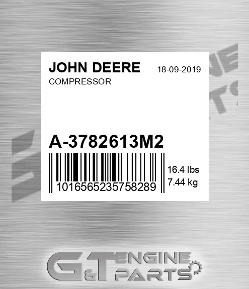 A-3782613M2 Compressor for JOHN DEERE