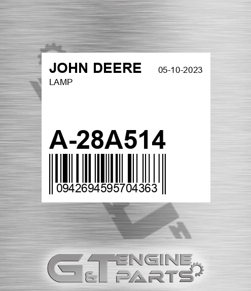 A-28A514 Lamp for JOHN DEERE