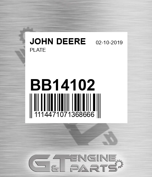 BB14102 Plate