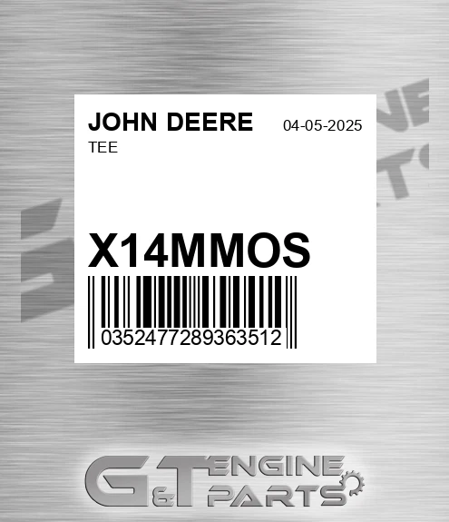 X1/4MMO-S Tee for JOHN DEERE