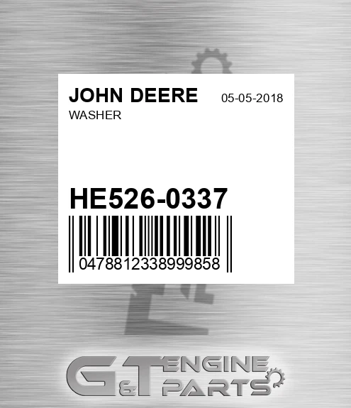 HE526-0337 Washer for JOHN DEERE