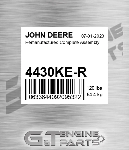 4430KE-R Remanufactured Complete Assembly for JOHN DEERE