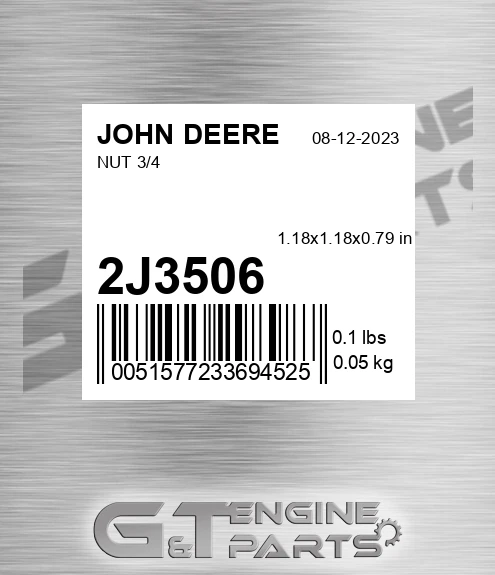 2J3506 Nut 3/4
