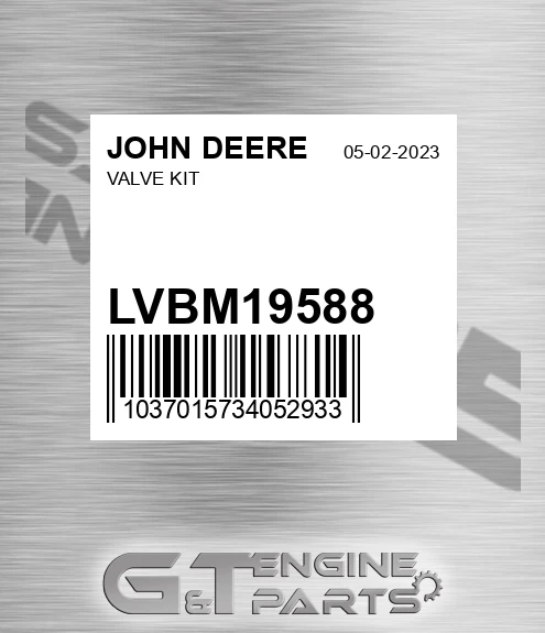 LVBM19588 Valve Kit for JOHN DEERE