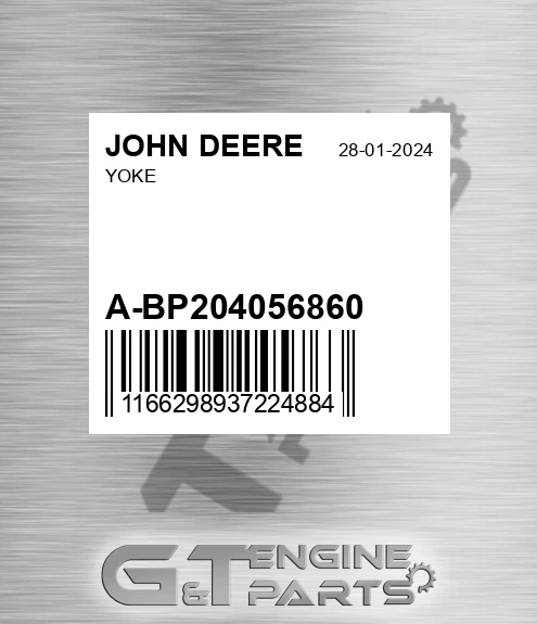 A-BP204056860 Yoke for JOHN DEERE
