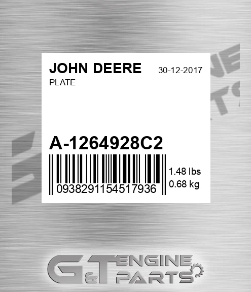 A-1264928C2 Plate for JOHN DEERE