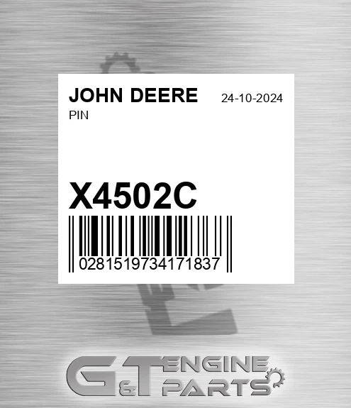 X4502C Pin for JOHN DEERE