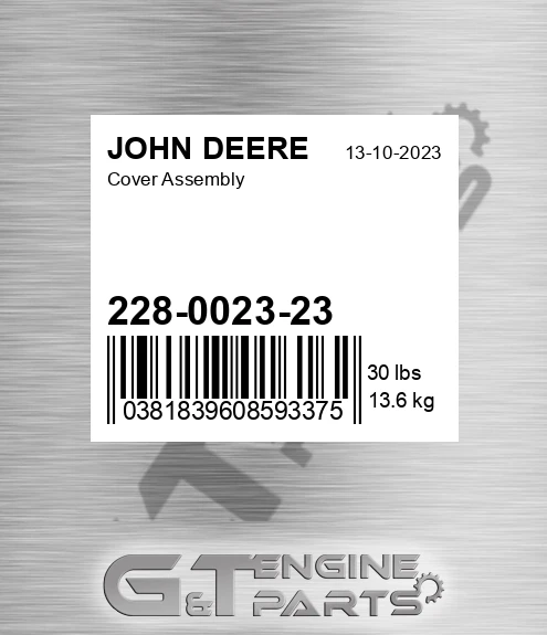 228-0023-23 Cover Assembly for JOHN DEERE