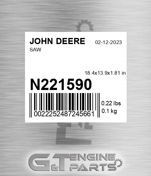 N221590 Saw for JOHN DEERE
