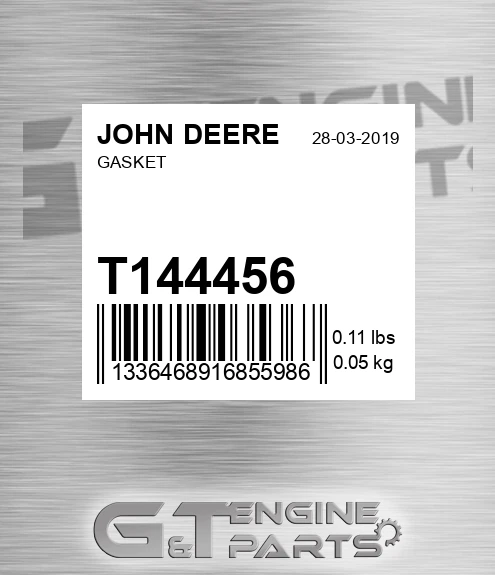 T144456 Gasket for JOHN DEERE