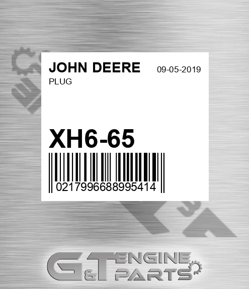 XH6-65 Plug for JOHN DEERE