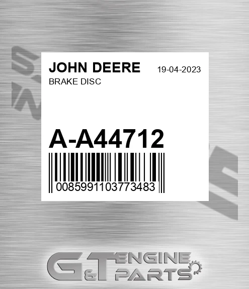 A-A44712 Brake Disc for JOHN DEERE
