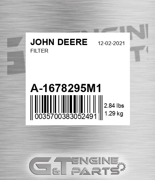 A-1678295M1 Filter for JOHN DEERE