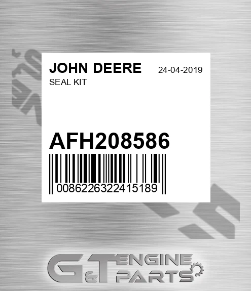 AFH208586 Seal Kit for JOHN DEERE