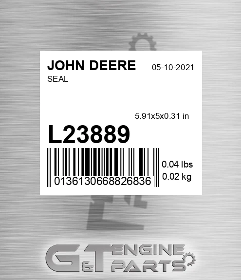 L23889 Seal for JOHN DEERE