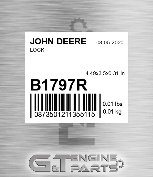 B1797R Lock for JOHN DEERE