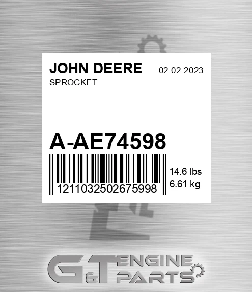 A-AE74598 Sprocket for JOHN DEERE