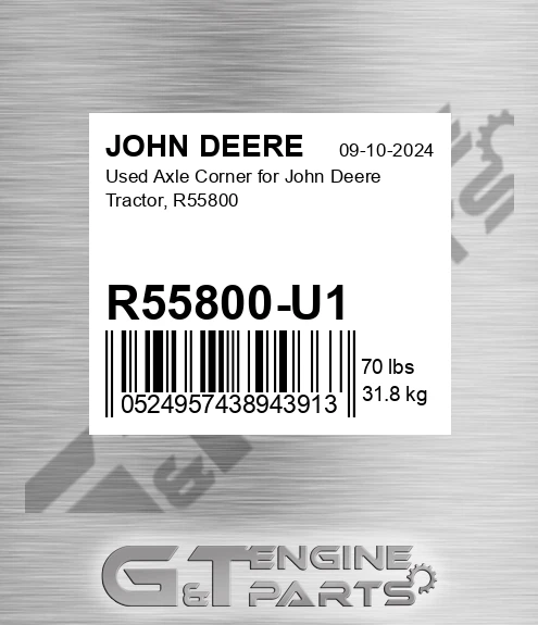 R55800-U1 Used Axle Corner For Tractor, R55800 for JOHN DEERE