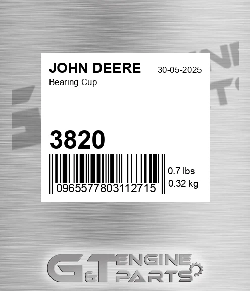 3820 JOHN DEERE Bearing Cup