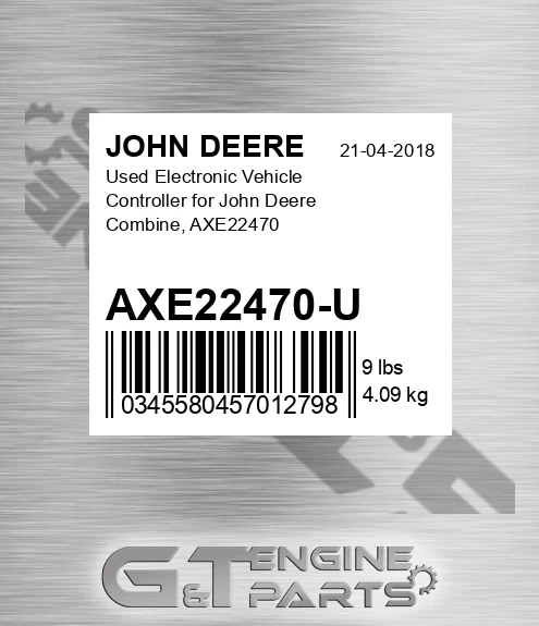 AXE22470-U Used Electronic Vehicle Controller For Combine, Axe22470 for JOHN DEERE