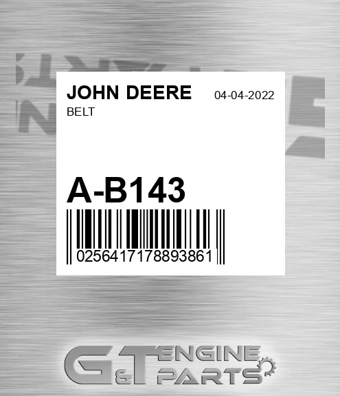 A-B143 Belt for JOHN DEERE