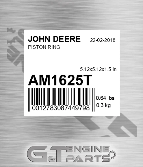 AM1625T Piston Ring for JOHN DEERE