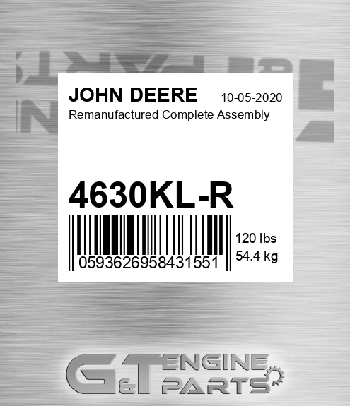 4630KL-R Remanufactured Complete Assembly for JOHN DEERE