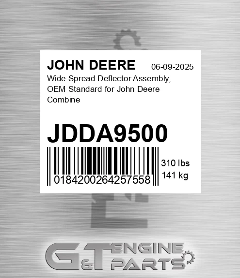 JDDA9500 Wide Spread Deflector Assembly, Oem Standard For Combine for JOHN DEERE