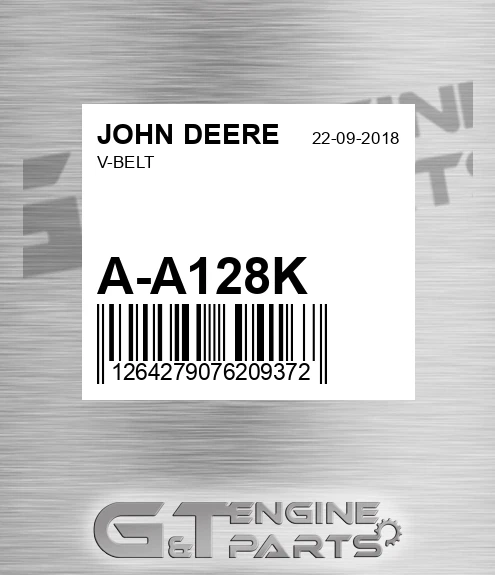 A-A128K V-belt for JOHN DEERE