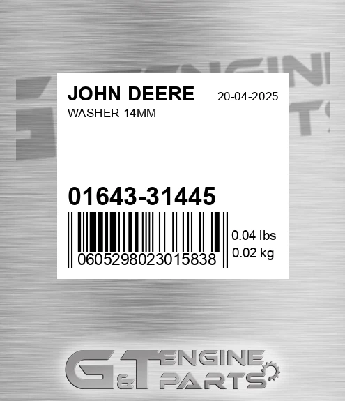 01643-31445 Washer 14mm