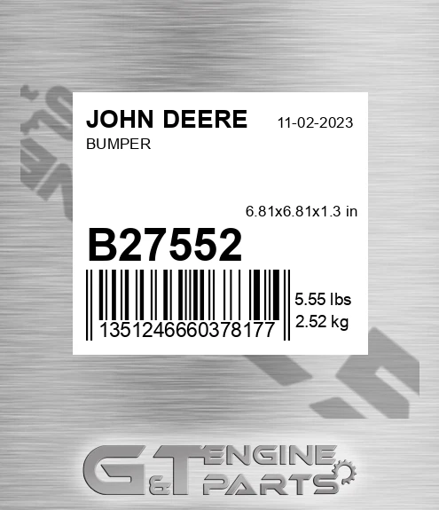 B27552 Bumper for JOHN DEERE