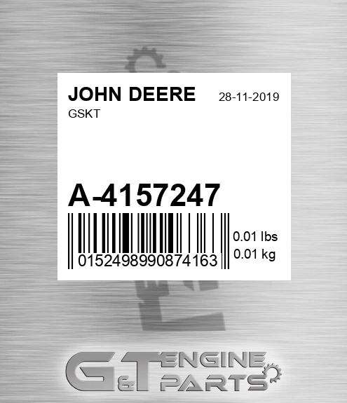 A-4157247 Gskt for JOHN DEERE