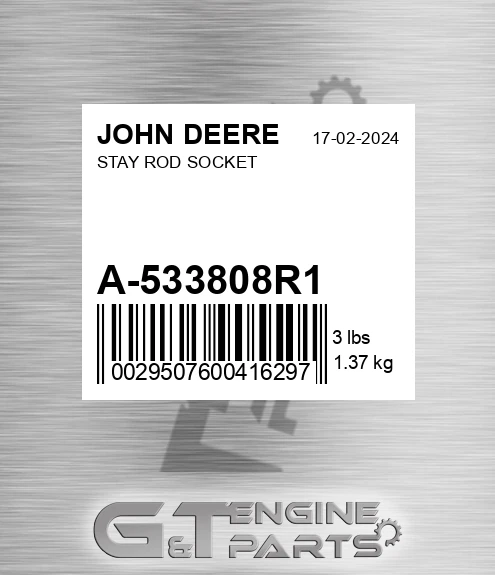 A-533808R1 Stay Rod Socket for JOHN DEERE