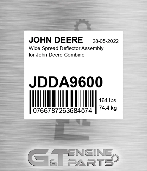 JDDA9600 Wide Spread Deflector Assembly For Combine for JOHN DEERE