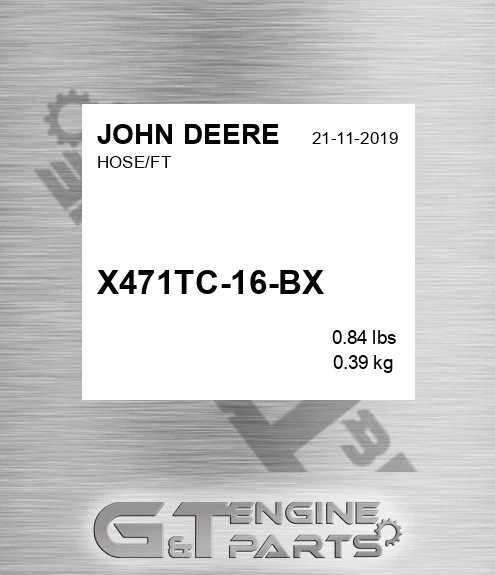 X471TC-16-BX Hose/ft for JOHN DEERE