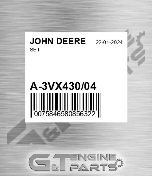 A-3VX430/04 Set for JOHN DEERE