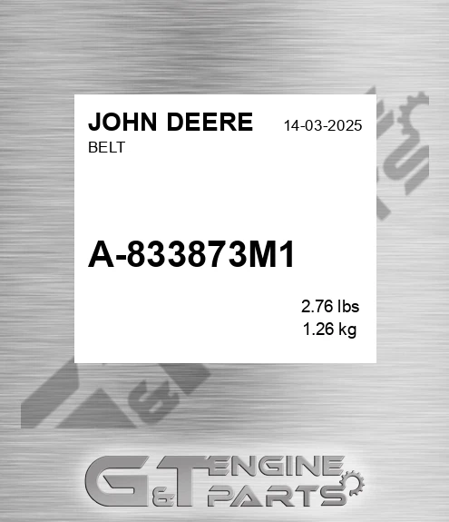 A-833873M1 Belt for JOHN DEERE