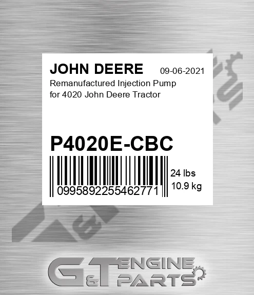 P4020E-CBC Remanufactured Injection Pump For 4020 Tractor for JOHN DEERE